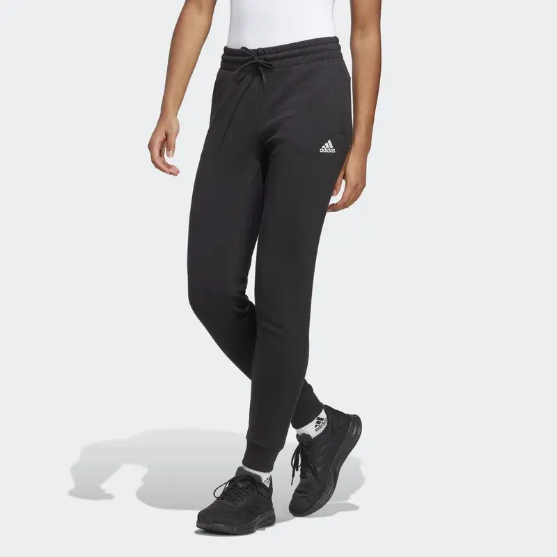Pantaloni Essentials Linear French Terry Cuffed | Adidas Nero