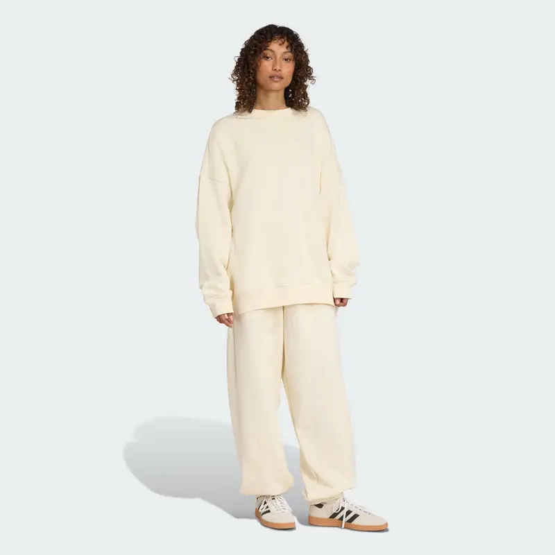 Pantaloni Essentials Linear Jogger Oversized Cream White miniatura 3