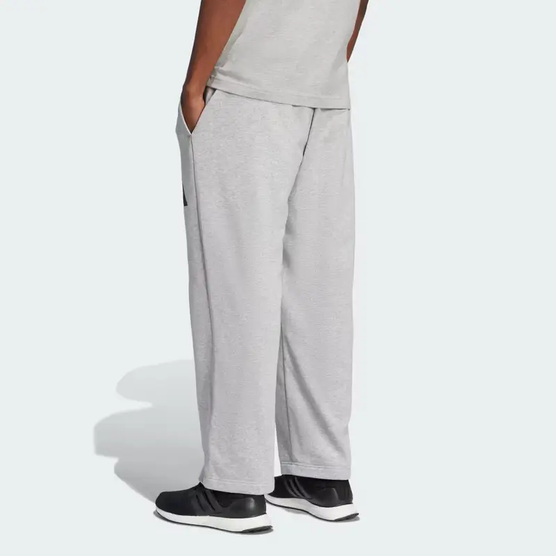 Pantaloni Essentials Wide Leg 3 Bar Logo Medium Grey Heather miniatura 2