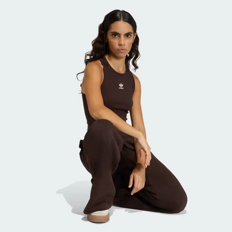 Pantaloni Essentials Wide Leg Fleece Aurora Coffee miniatura 3