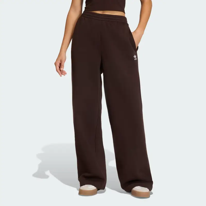 Pantaloni Essentials Wide Leg Fleece Aurora Coffee