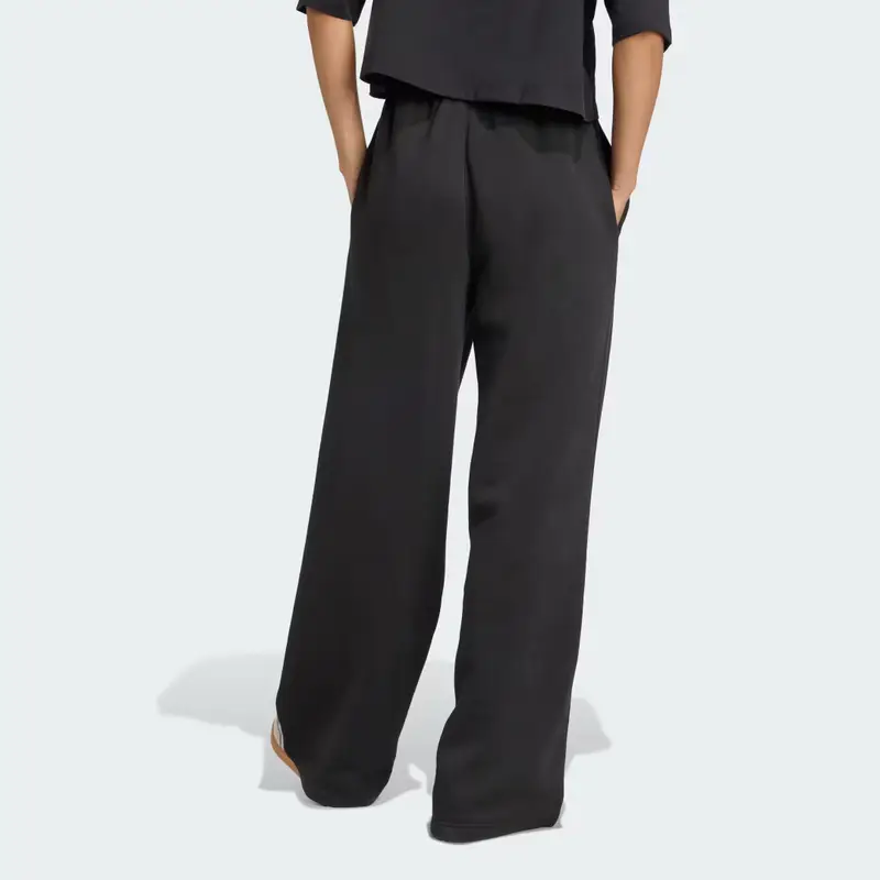 Pantaloni Essentials Wide Leg Fleece Black miniatura 2