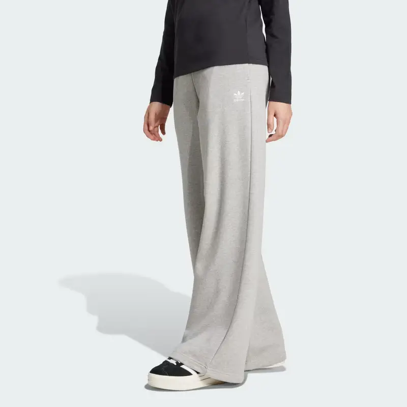 Pantaloni Essentials Wide Leg French Terry Medium Grey Heather