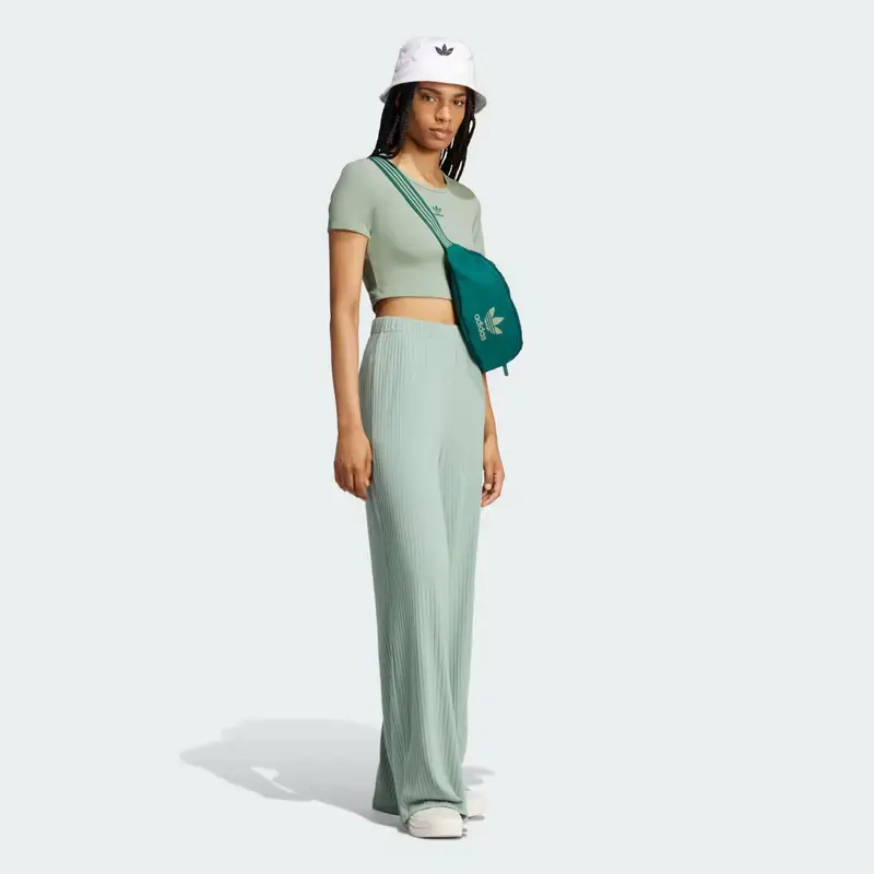 Pantaloni Essentials Wide Rib Silver Green miniatura 3