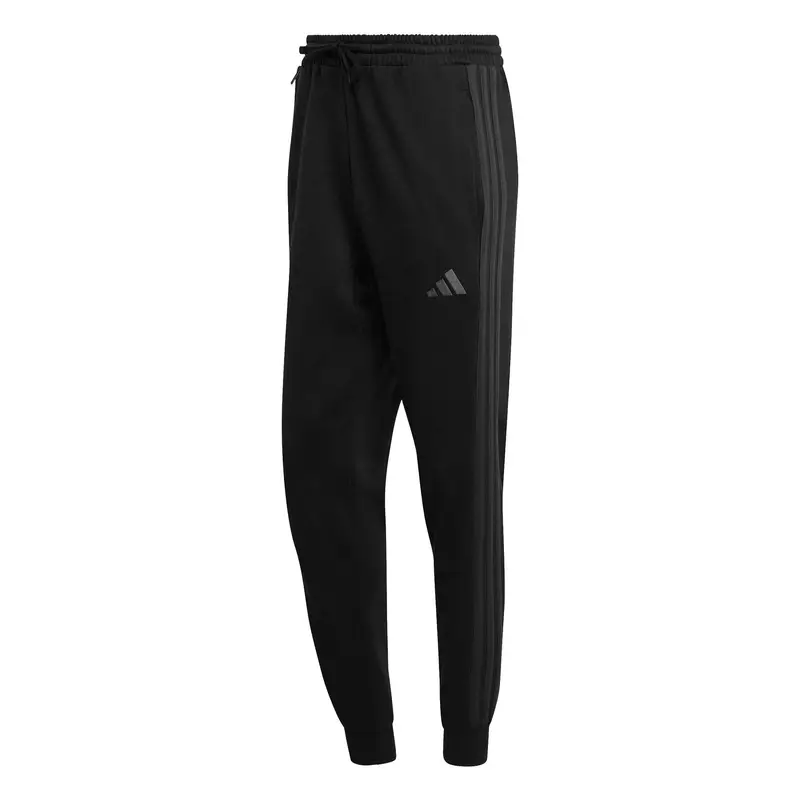 Pantaloni fitness da ginnastica adidas Essentials 3-Stripes Fleece Noir