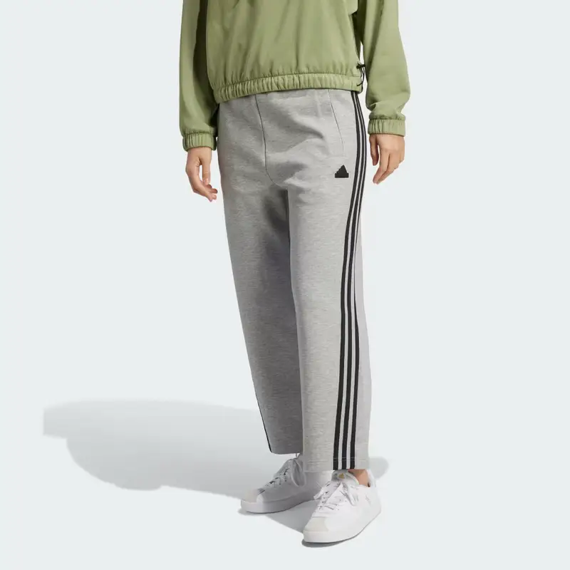 Pantaloni Future Icons 3-Stripes Open Hem Medium Grey Heather