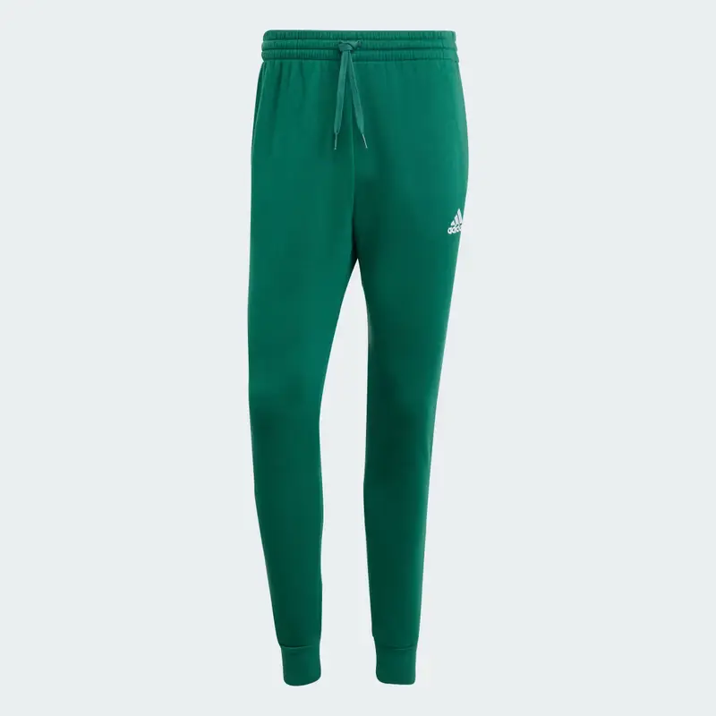 Pantaloni in pile essenziali a gamba regolare e tapered Collegiate Green