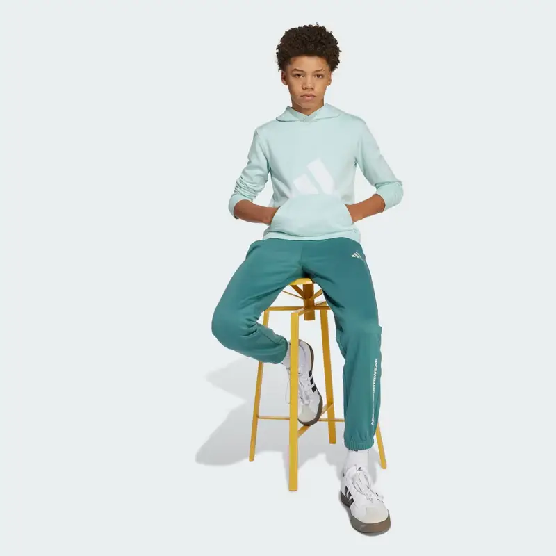 Pantaloni in tessuto felpato adidas Preloved Teal miniatura 3