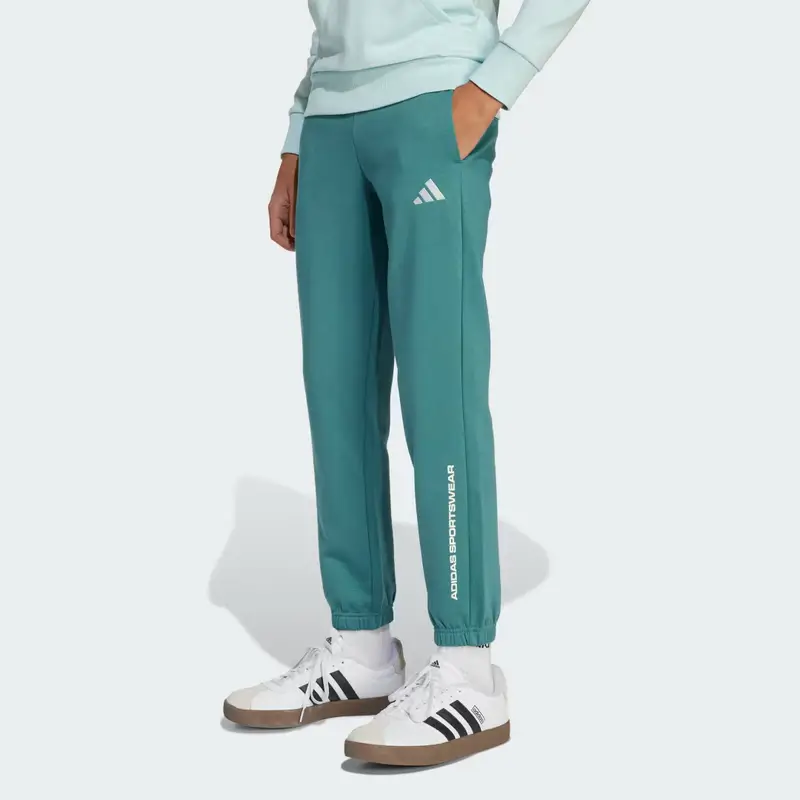 Pantaloni in tessuto felpato adidas Preloved Teal