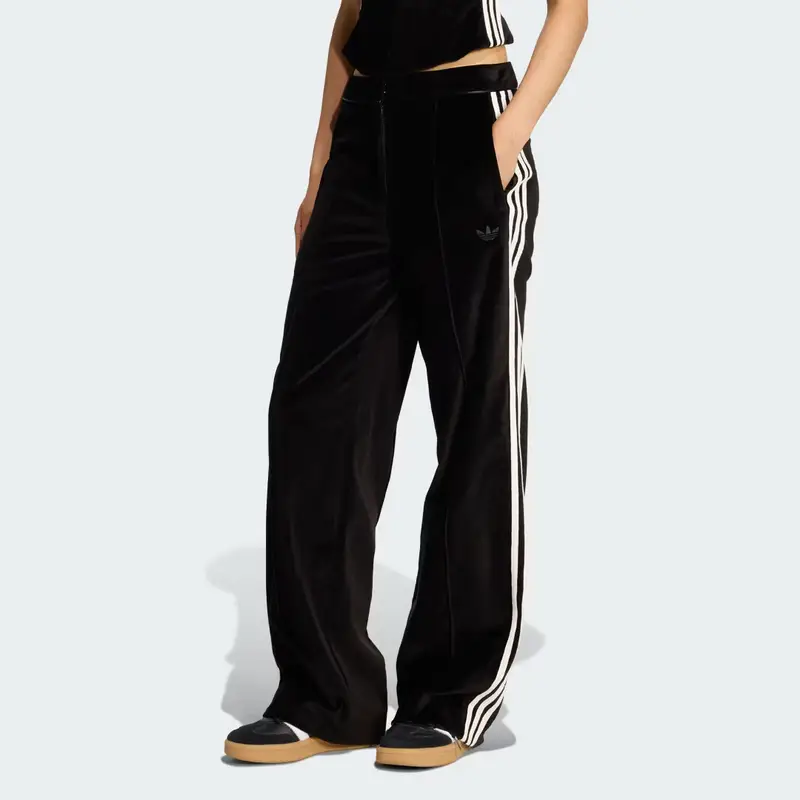 Pantaloni in velluto adidas Originals Black