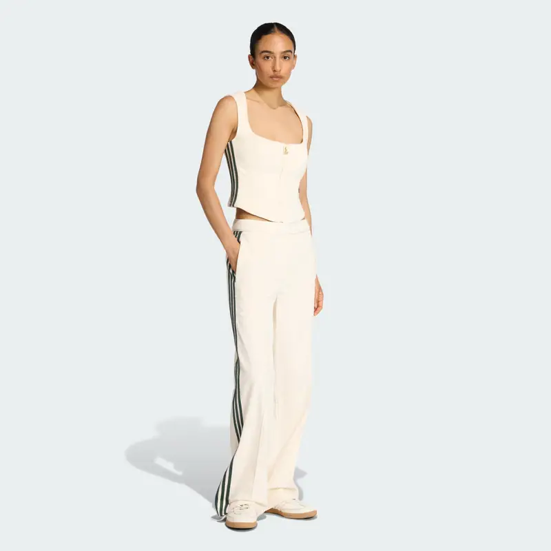 Pantaloni in velluto adidas Originals Chalk White miniatura 3