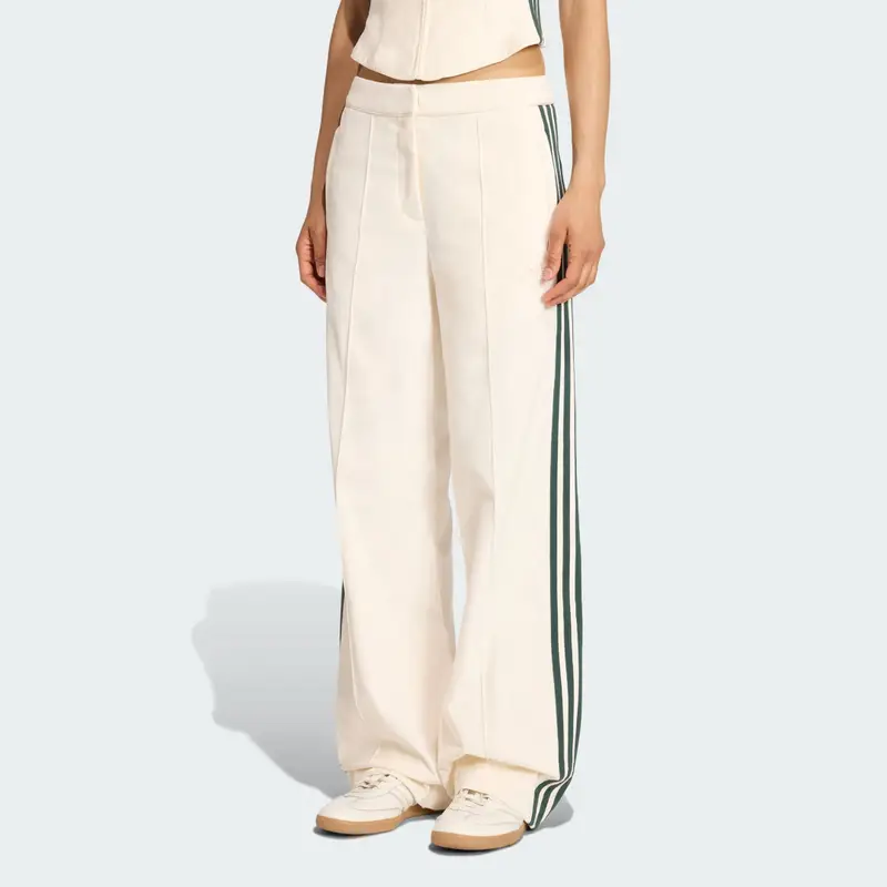 Pantaloni in velluto adidas Originals Chalk White