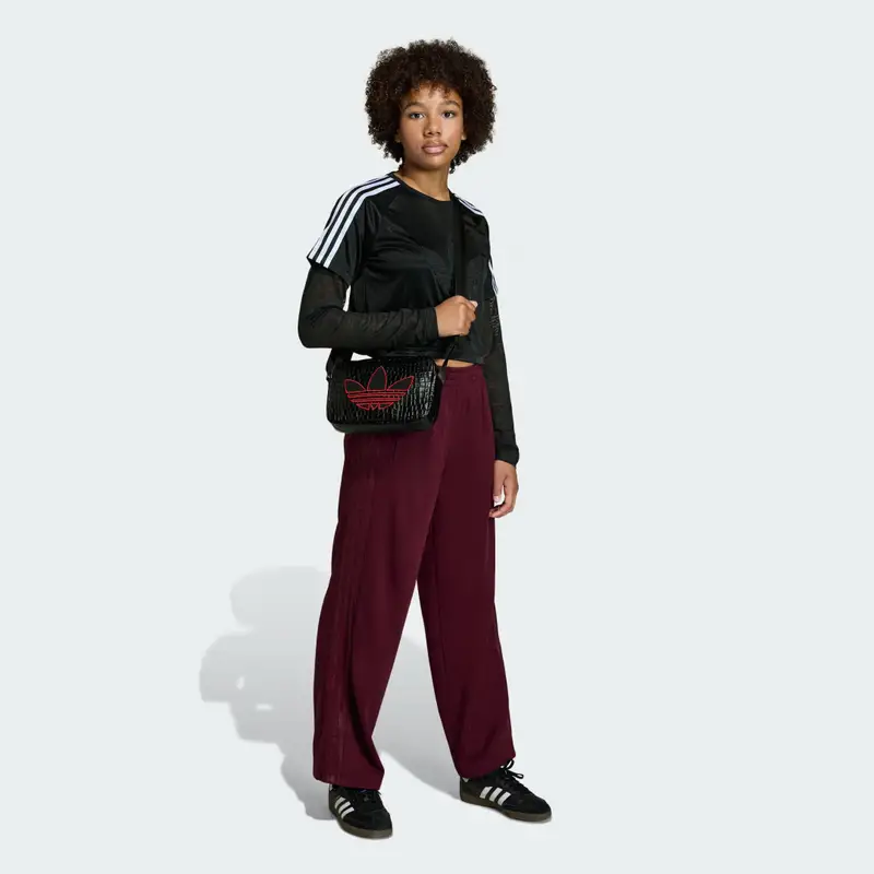 PANTALONI Loose Lace Maroon miniatura 3