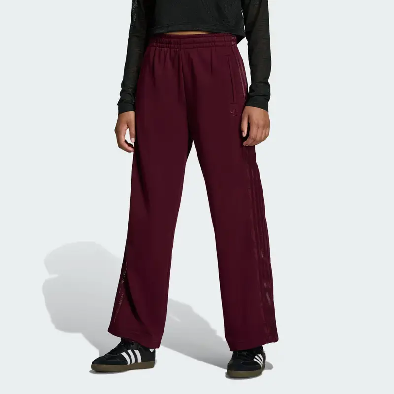PANTALONI Loose Lace Maroon