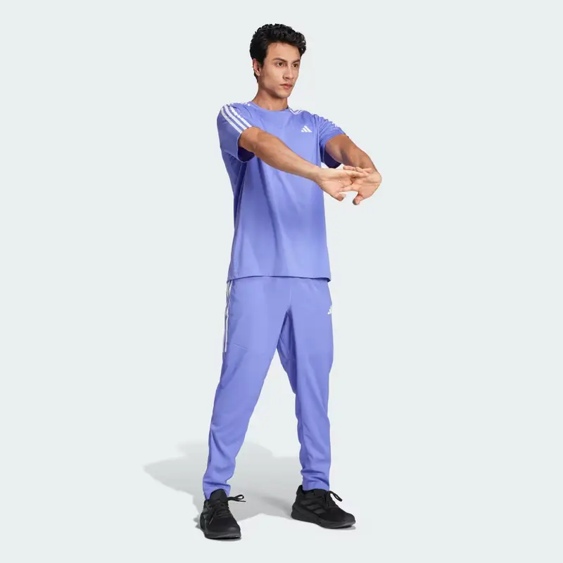 Pantaloni Own the Run 3-Stripes Semi Cobalt Blue miniatura 3