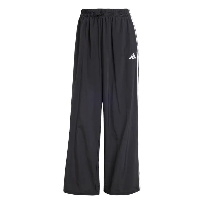 Pantaloni parachute tessuti donna adidas Essentials 3-Stripes Woven Noir