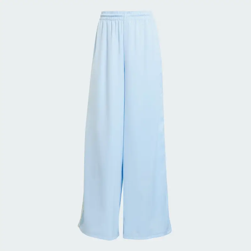 Pantaloni Satin Gamba Larga adidas Originals Ruffle 3-Strisce Clear Sky miniatura 4