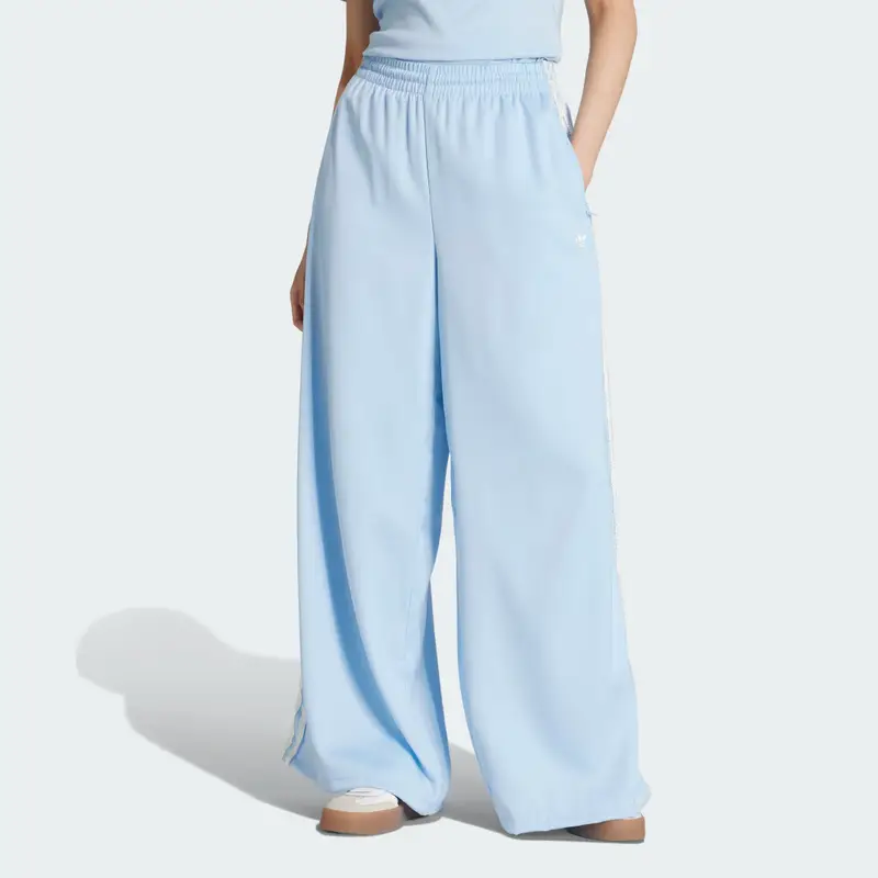 Pantaloni Satin Gamba Larga adidas Originals Ruffle 3-Strisce Clear Sky