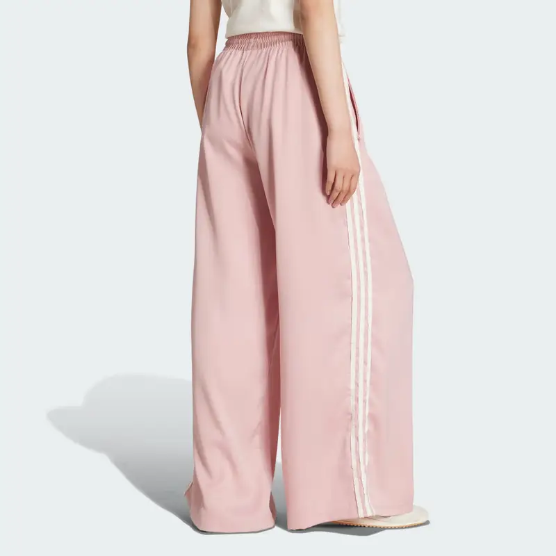 Pantaloni Satin Gamba Larga adidas Originals Ruffle 3-Strisce Wonder Mauve miniatura 2
