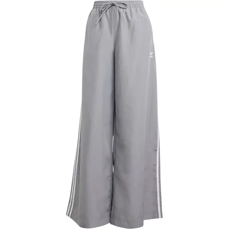 Pantaloni sportivi in maglia a gamba larga e ampia con coulisse e logo a righe Adidas Originals da donna, fondo grigio JD3389 M