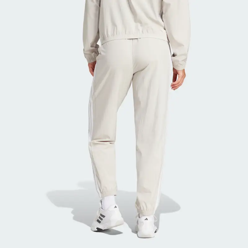 Pantaloni Train Essentials 3-Stripes Woven Beige miniatura 2