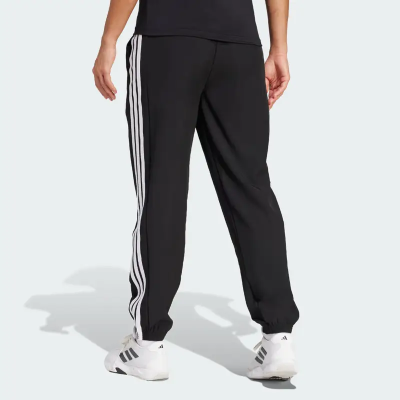 Pantaloni Train Essentials 3-Stripes Woven Black miniatura 2
