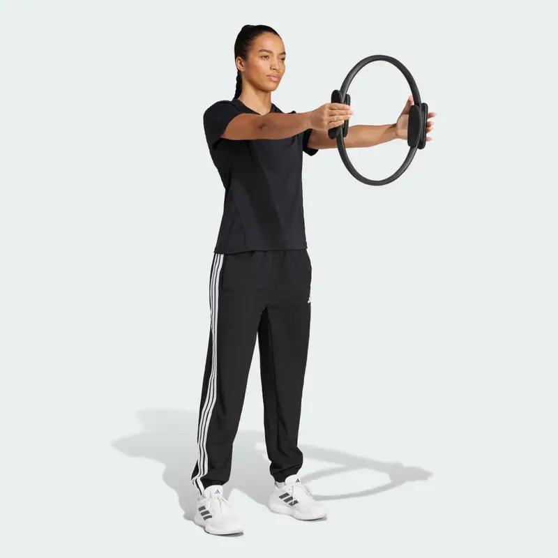 Pantaloni Train Essentials 3-Stripes Woven Black miniatura 3