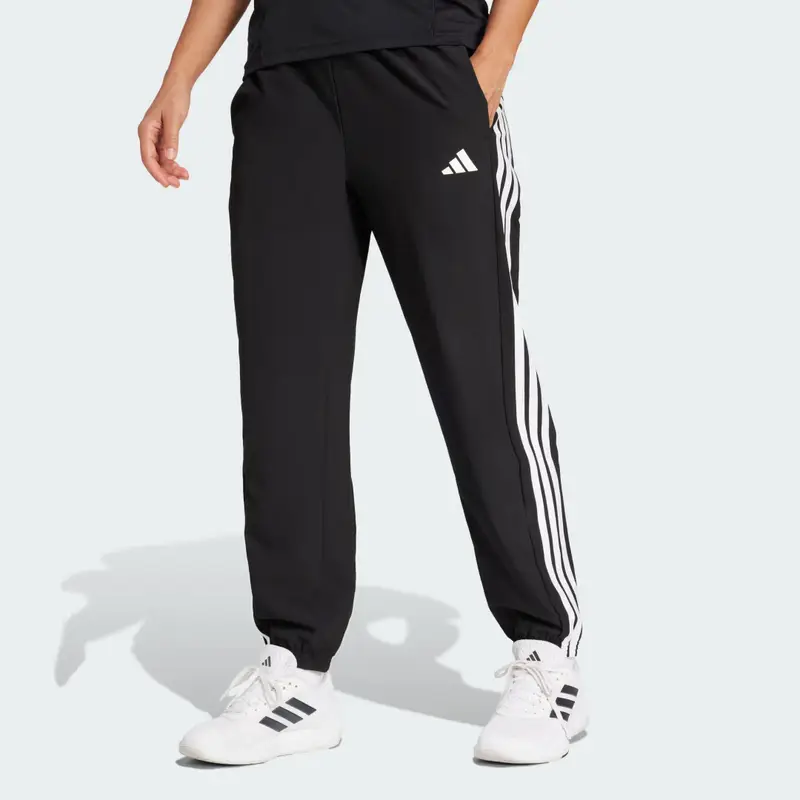 Pantaloni Train Essentials 3-Stripes Woven Black