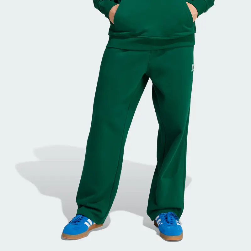 Pantaloni Trefoil Essentials Open Hem Collegiate Green