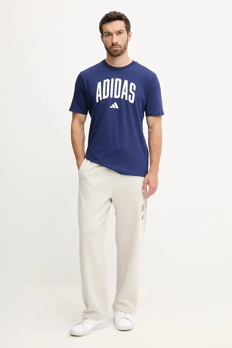 pantaloni tuta Collegiate uomo colore beige JM9177 miniatura 2