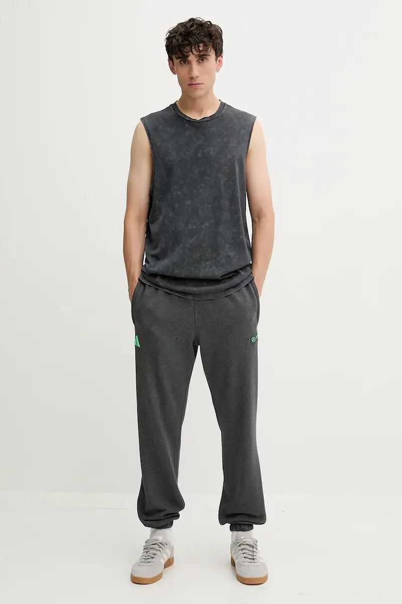pantaloni tuta di cotone x Mercedes uomo colore grigio JX8777 miniatura 2
