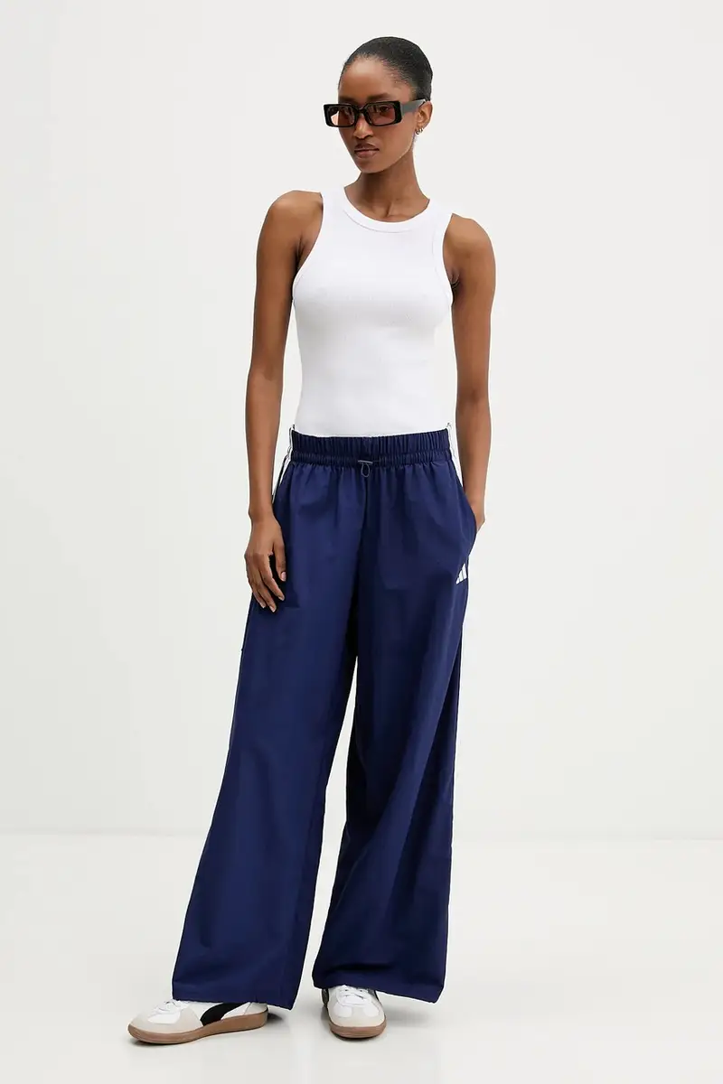 pantaloni tuta Essentials donna colore blu navy con applicazione JV5328 miniatura 2