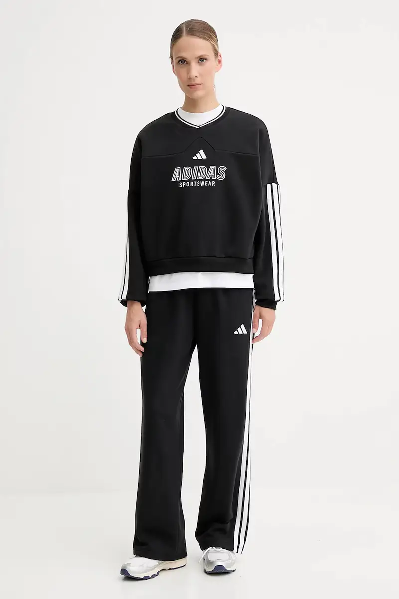 pantaloni tuta Essentials donna colore nero con applicazione JW7182 miniatura 2