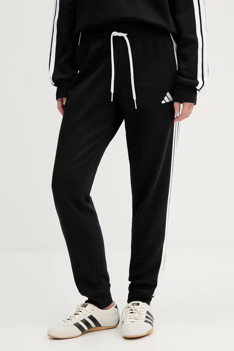 pantaloni tuta Essentials donna colore nero con applicazione JX2543