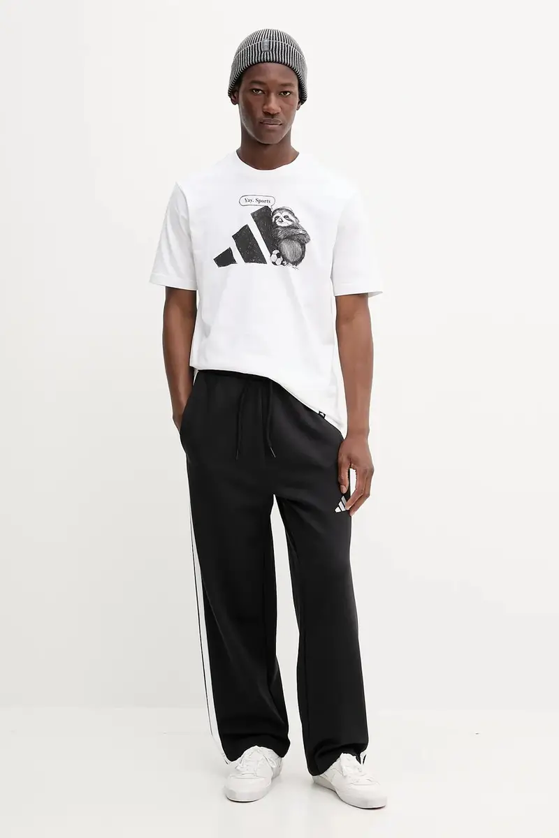 pantaloni tuta Essentials uomo colore nero con applicazione JM1770 miniatura 2