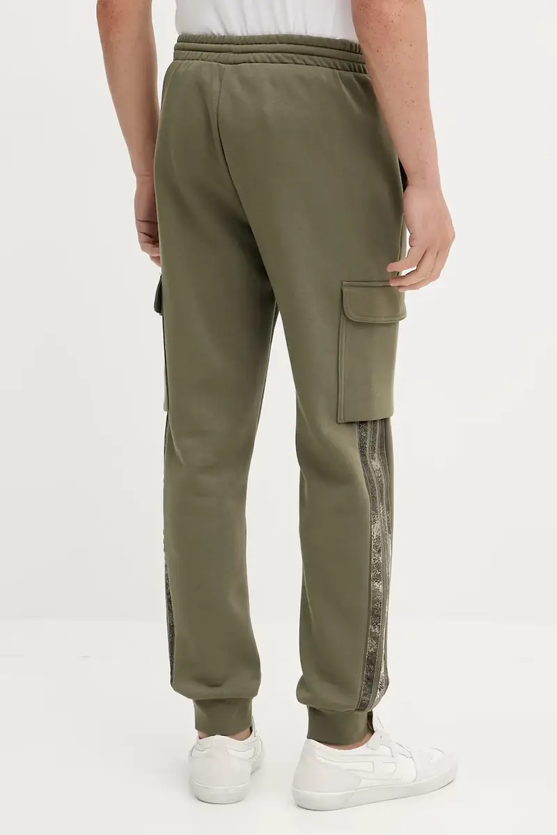 pantaloni tuta uomo colore verde con applicazione JM1714 miniatura 3