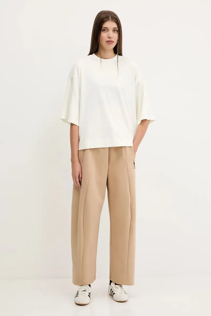 pantaloni tuta Z.N.E. donna colore beige JW7770 miniatura 2