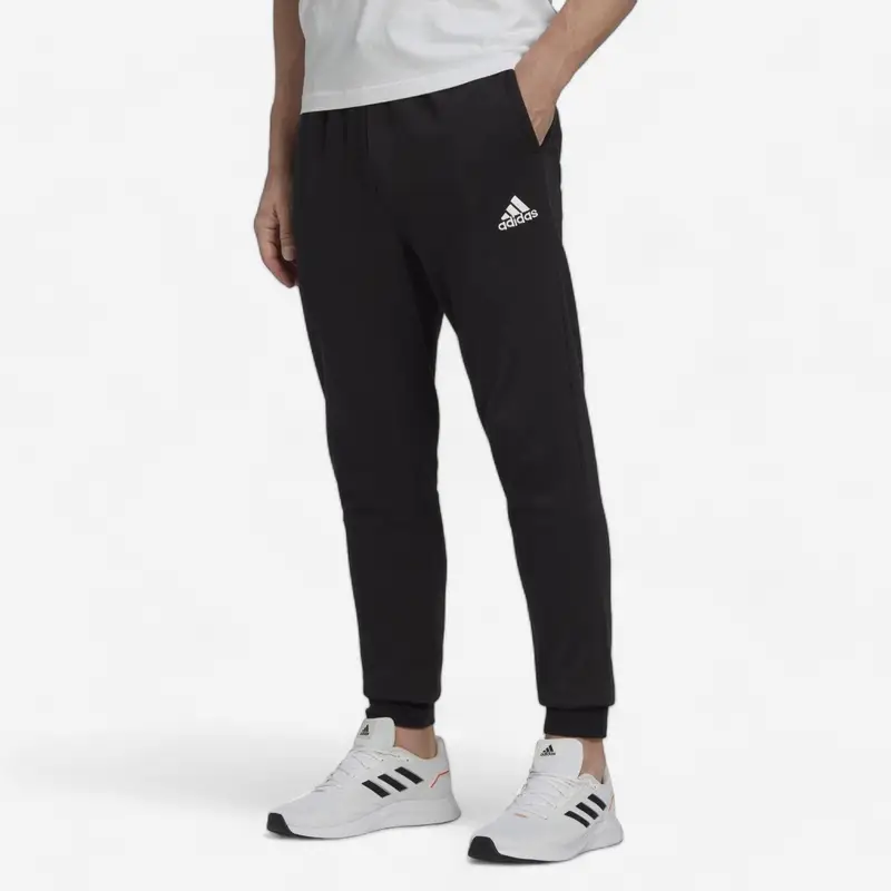 Pantaloni uomo fitness ADIDAS jogging misto cotone neri | Adidas Nero