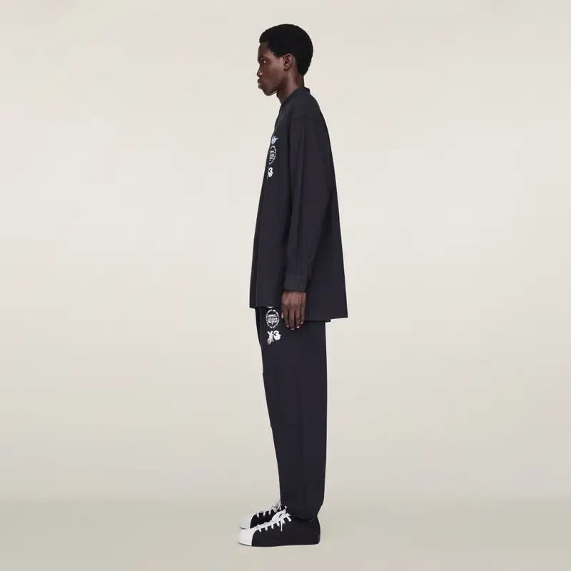Pantaloni Y-3 da allenamento con risvolto Black miniatura 2