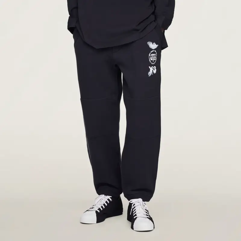Pantaloni Y-3 da allenamento con risvolto Black miniatura 4