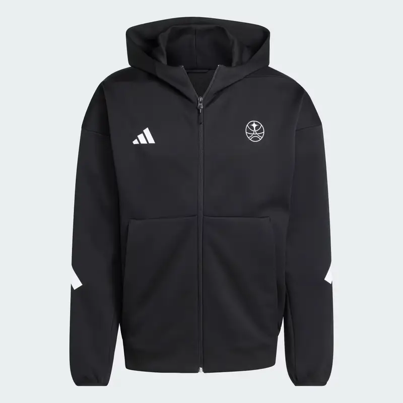 PARIS BASKETBALL VIAGGIO Z.N.E. GIACCA CON CAPPUCCIO E ZIP INTEGRALE DA UOMO Black miniatura 4