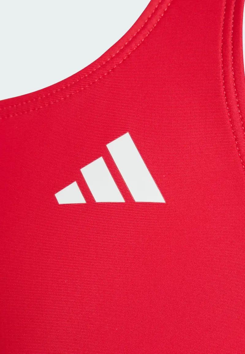 Abbigliamento da mare sportivo V-back Swimsuit rosso acceso / bianco miniatura 3