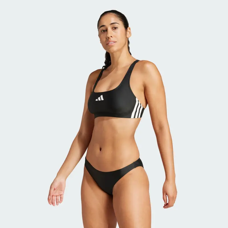 Adidas Performance Bikini sportivo V-Back nero e bianco miniatura 2