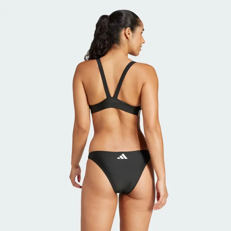 Adidas Performance Bikini sportivo V-Back nero e bianco miniatura 3
