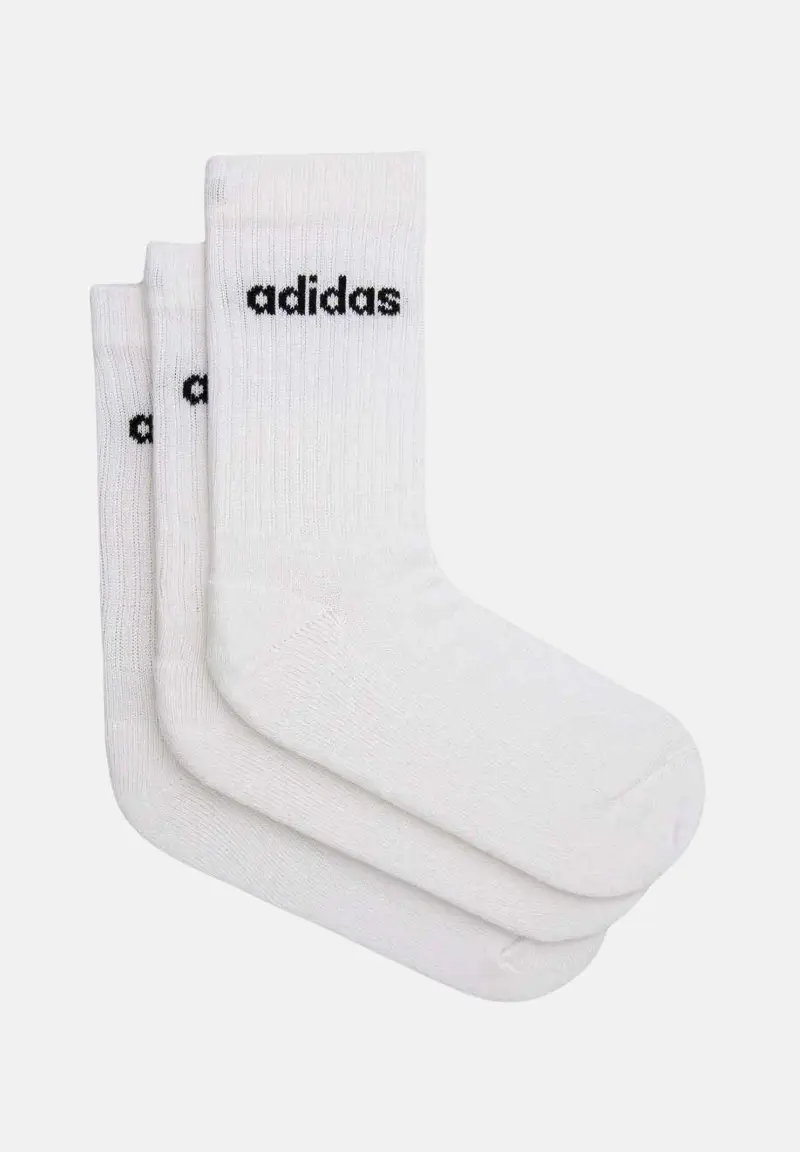 Calzini Linear Cushioned (3 paia) bianchi per uomo e donna miniatura 2