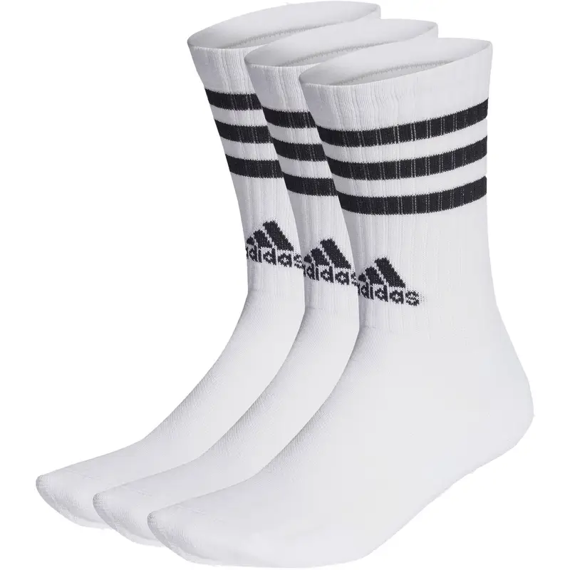 Calzino sportivo '3-Stripes Cushioned Crew 3 Pairs' nero / bianco
