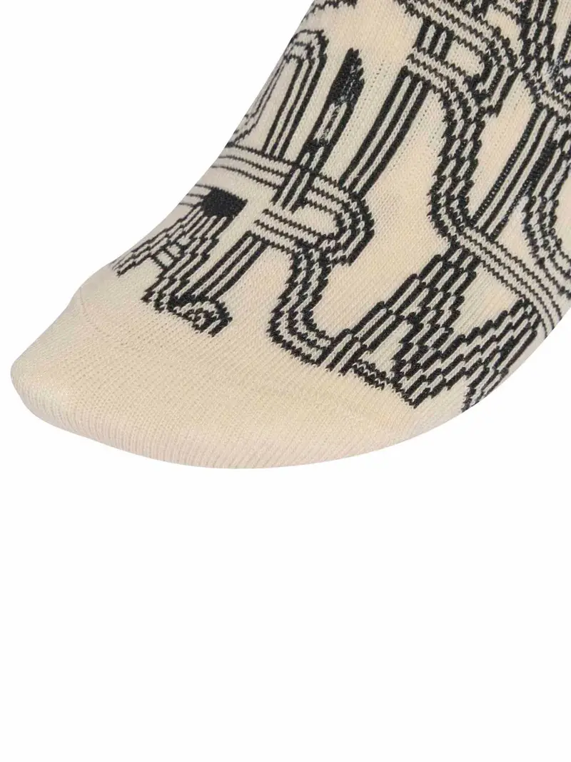 Calzino sportivo crema / verde / rosso sangue / nero miniatura 3