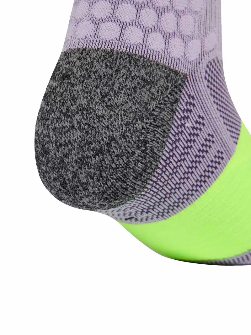 Calzino sportivo RUNxBOOST verde neon / melanzana / sambuco / nero sfumato miniatura 3