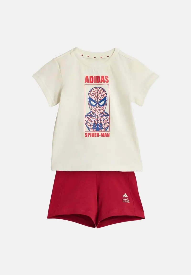 Completino ADIDAS MARVEL SPIDER-MAN rosso e bianco da neonato