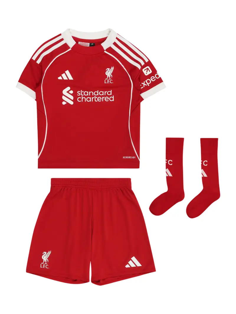 Completo per l allenamento FC Liverpool 25/26 rosso acceso / bianco